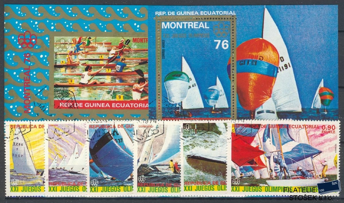 Guinea Ecuatorial známky Mi 784-90 + Bl 209-210