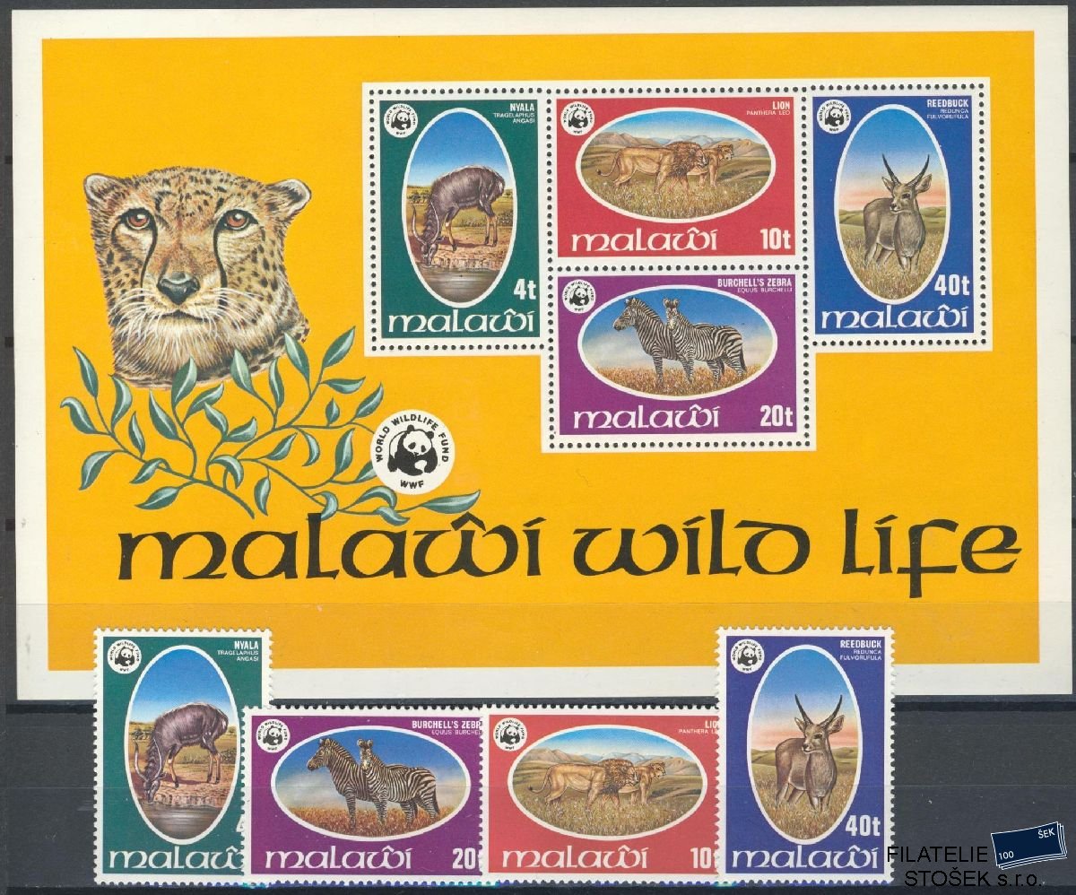 Malawi známky Mi 297-300 + Bl 52