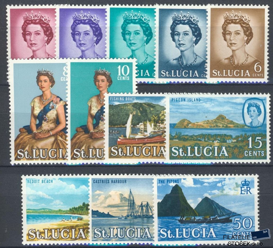 St Lucia známky Mi 174-84 NK
