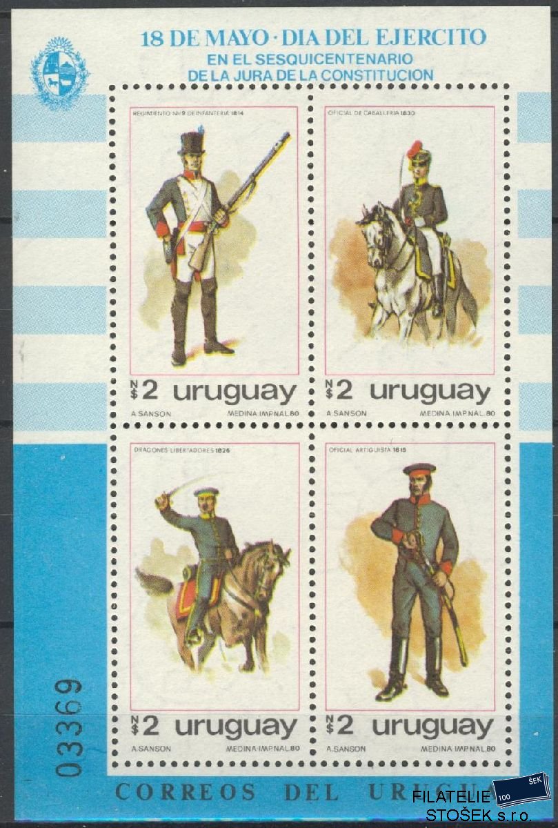 Uruguay známky Mi Blok 48