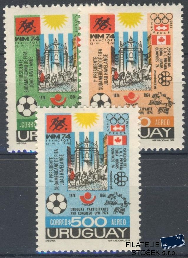 Uruguay známky Mi 1313-15