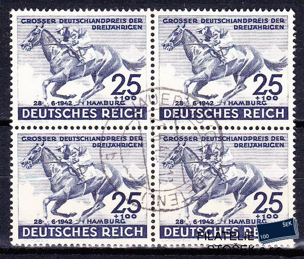 Dt. Reich známky Mi 814 Čtyřblok