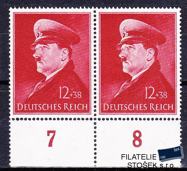 Dt. Reich známky Mi 772 Y Dvoupáska - Vodorovný rastr
