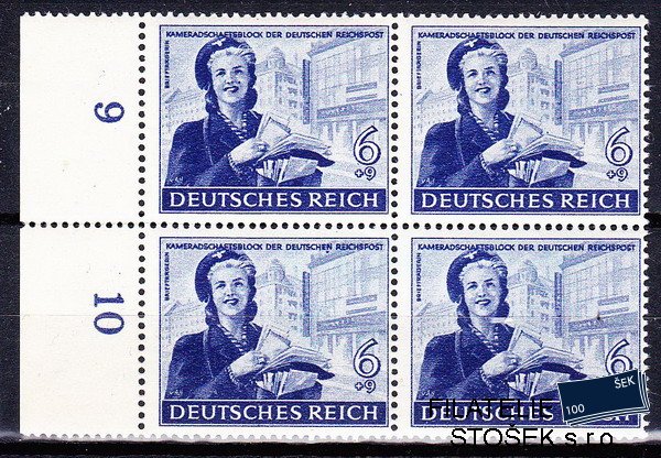 Dt. Reich známky Mi 888 I Čtyřblok DV ZP 46