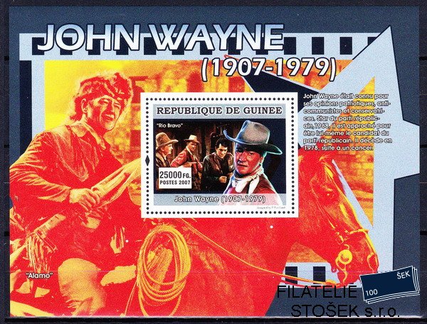 Guinea známky Mi 5004 - Bl.1338 Osobnosti kinematografie - John Wayne