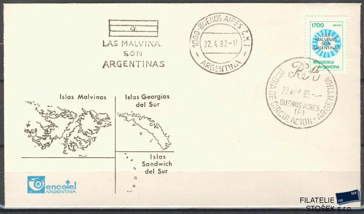 Argentina známky Mi 1556 FDC - Malvinas