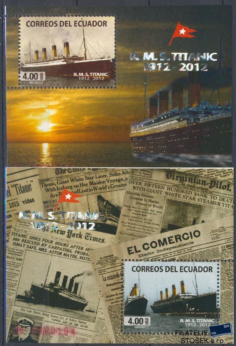 Ecuador známky Mi Blok 211-12