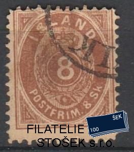Island známky Mi 4 Falzum KVP Svítí