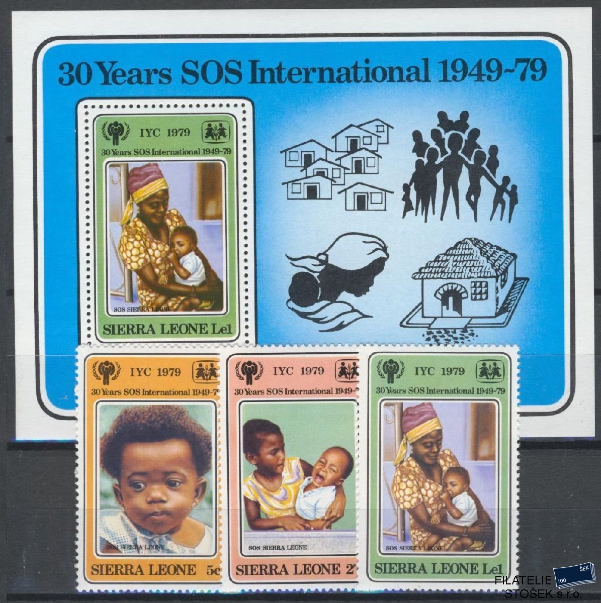 Sierra Leone známky Mi 578-80 + bl 1