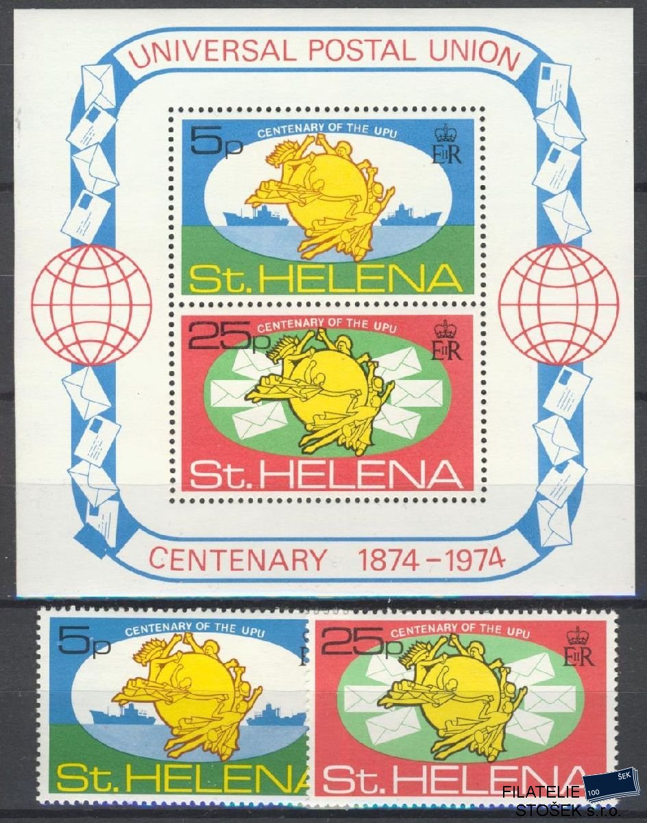 St. Helena známky Mi 270-71 + Bl 1