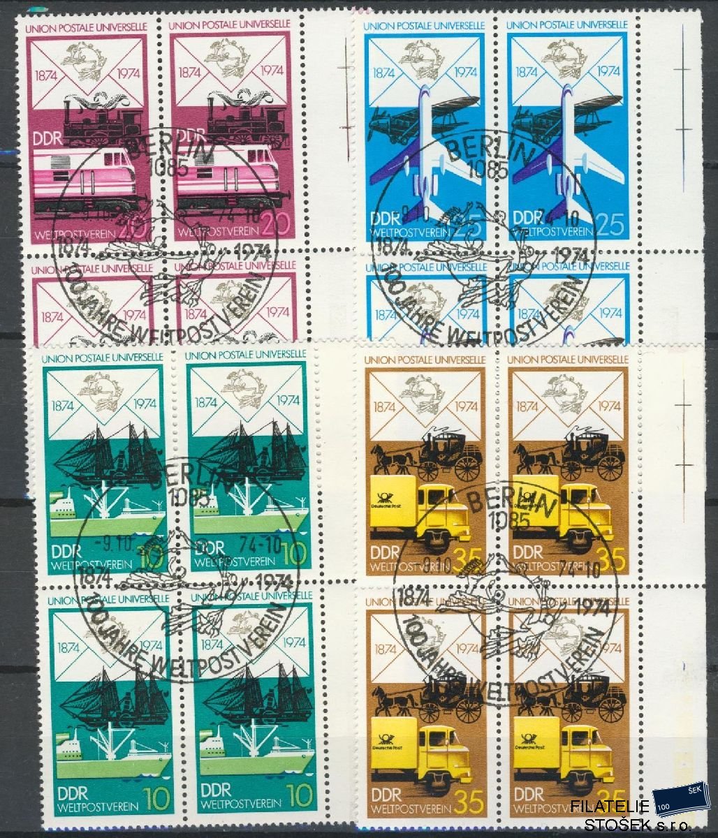 NDR známky Mi 1984-87 4 Blok - Pamětní razítko
