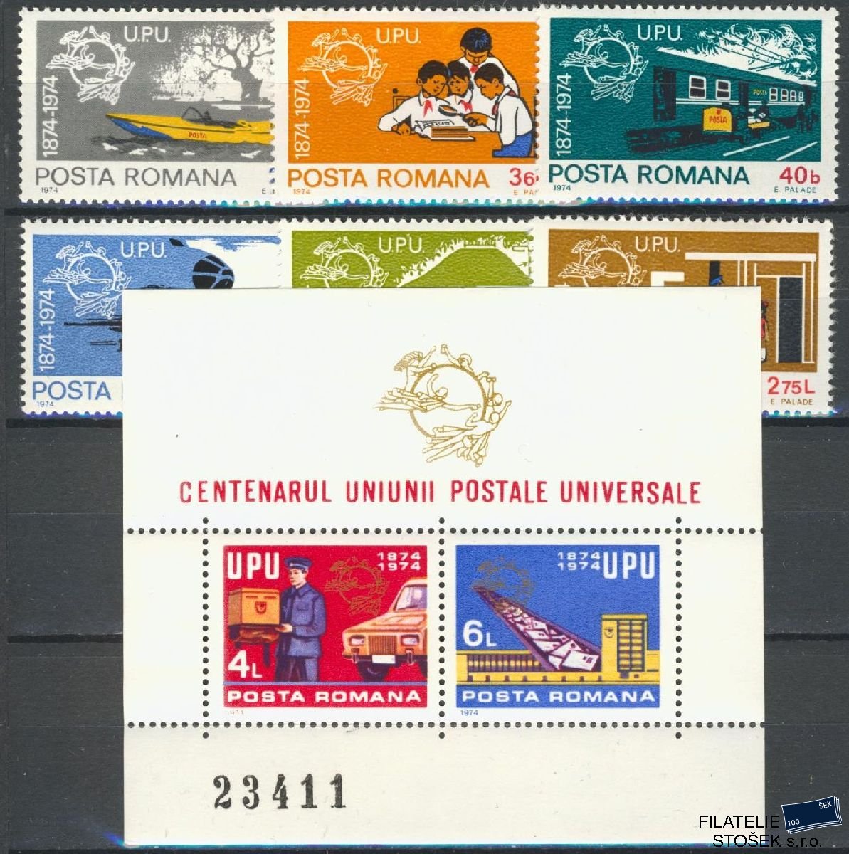 Rumunsko známky Mi 3194-99 + Bl 112