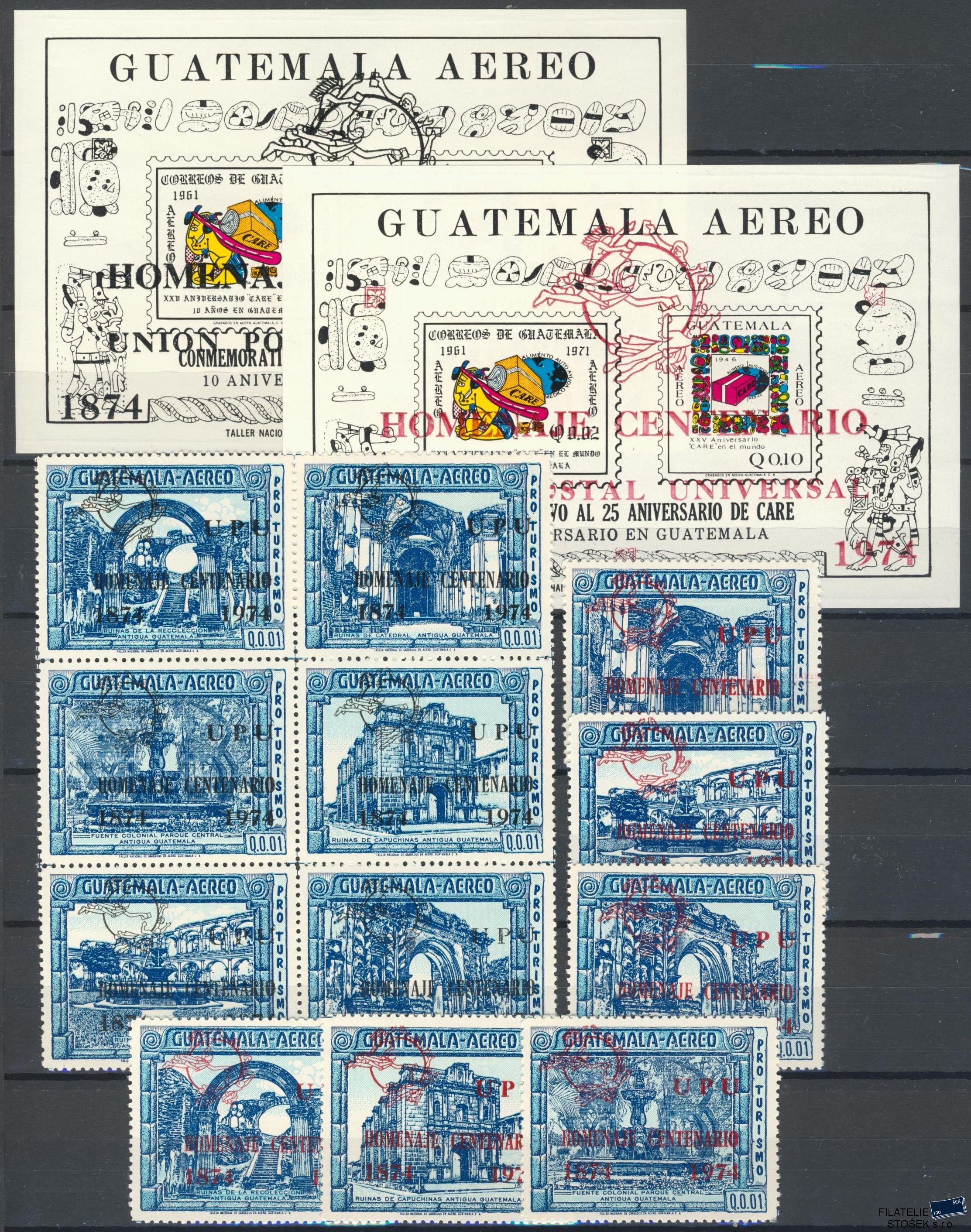Guatemala známky Mi 970-75 + Bl 169 a+b