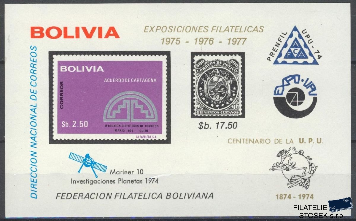 Bolivie známky Mi Blok 49