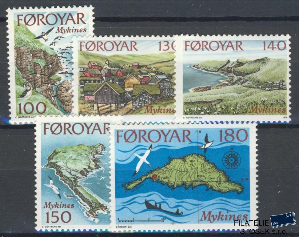Faerské ostrovy známky Mi 31-35