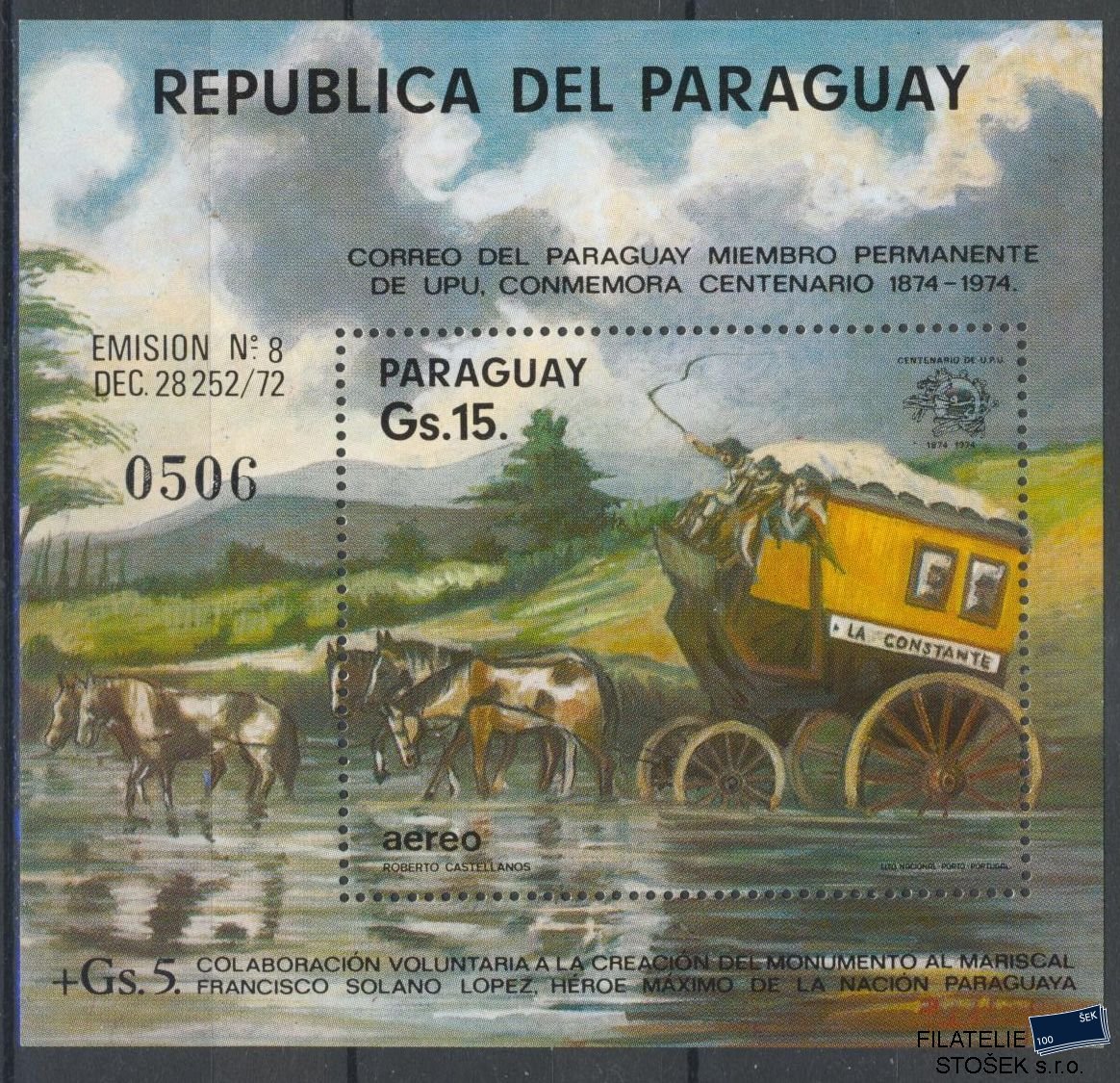 Paraguay známky Mi Blok 229