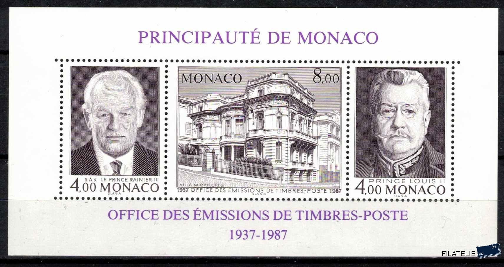 Monako známky Mi 1820-2 - Bl.37 A