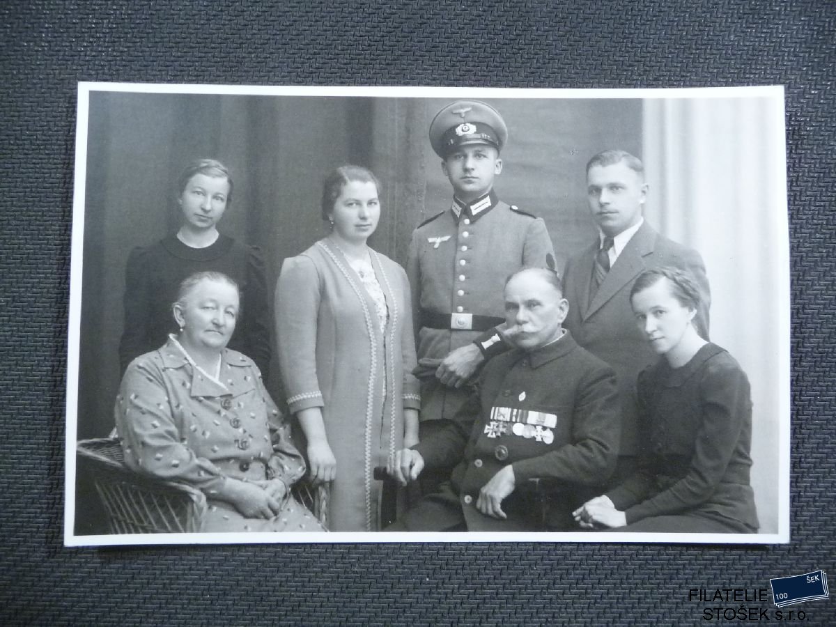 Vojenské pohlednice - Německo - Vojáci s rodinou