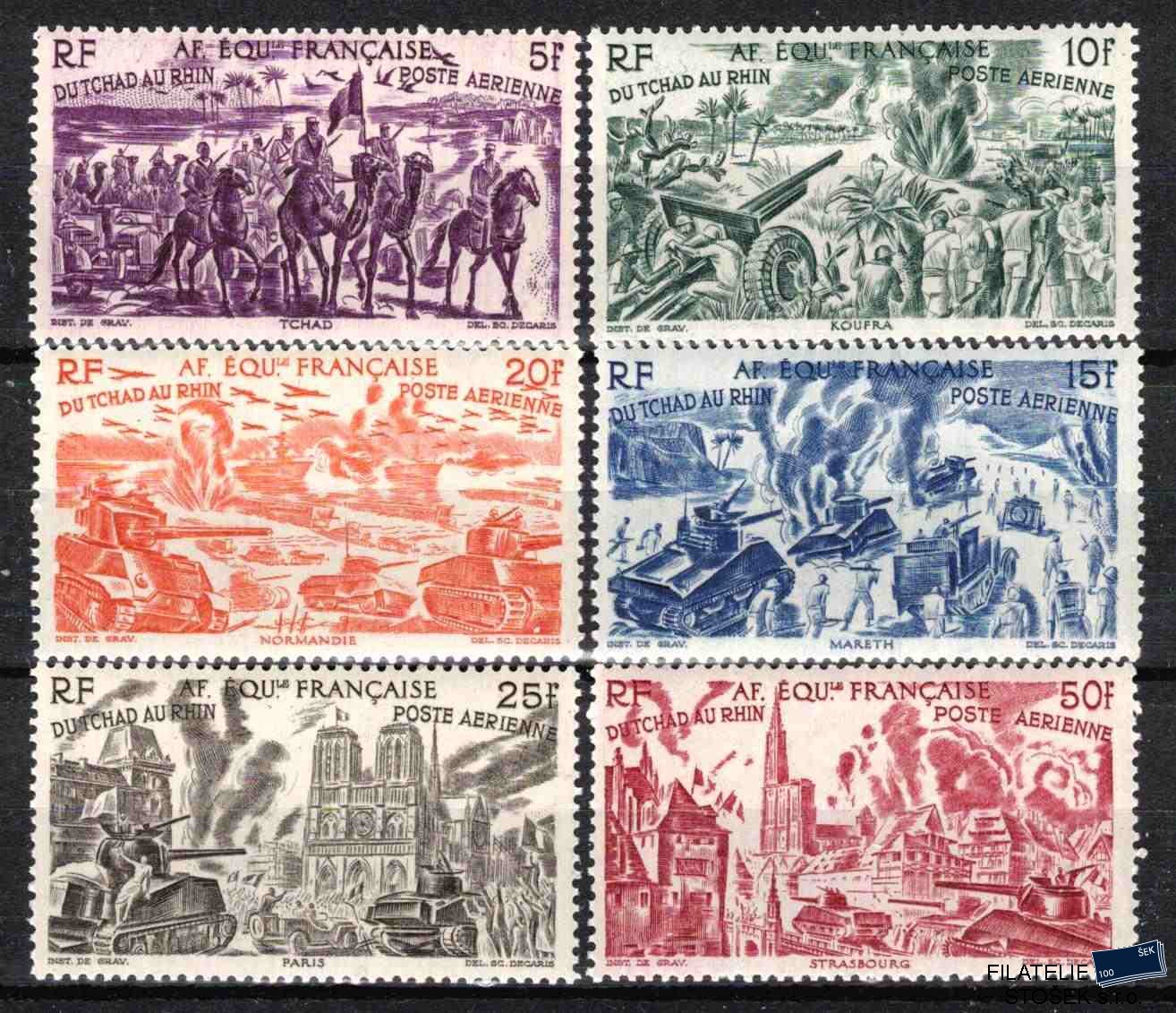 Afr.Equatoriale známky 1946 Tchad au Rhin