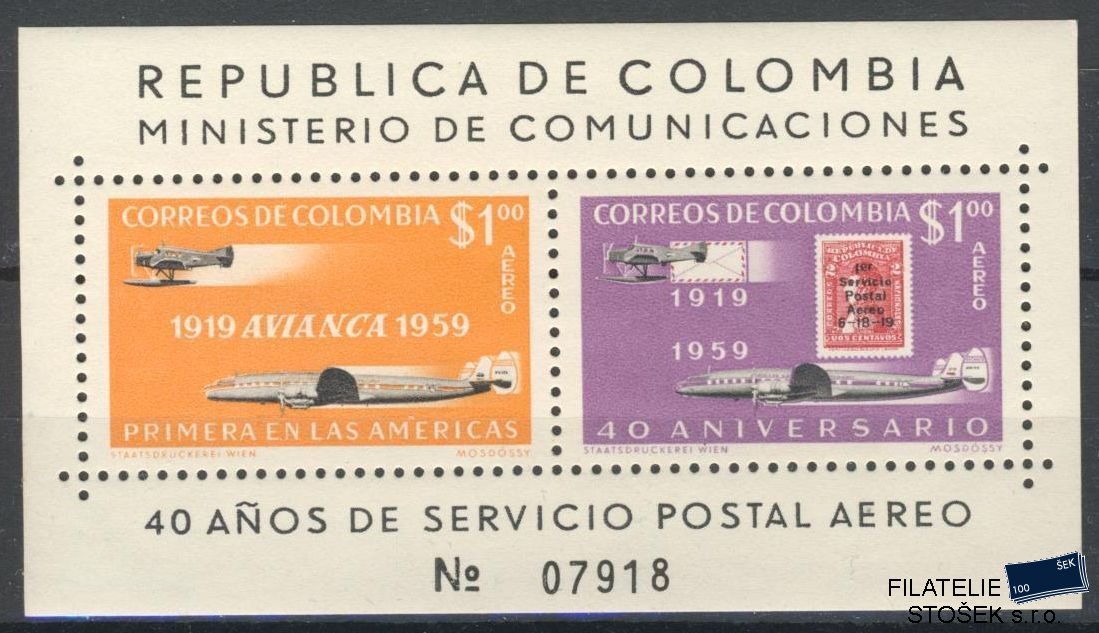 Kolumbie známky Mi 895-6 - Bl.16