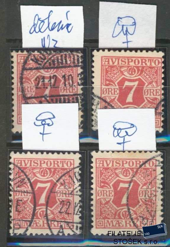 Dánsko známky Mi V 3X Sestava