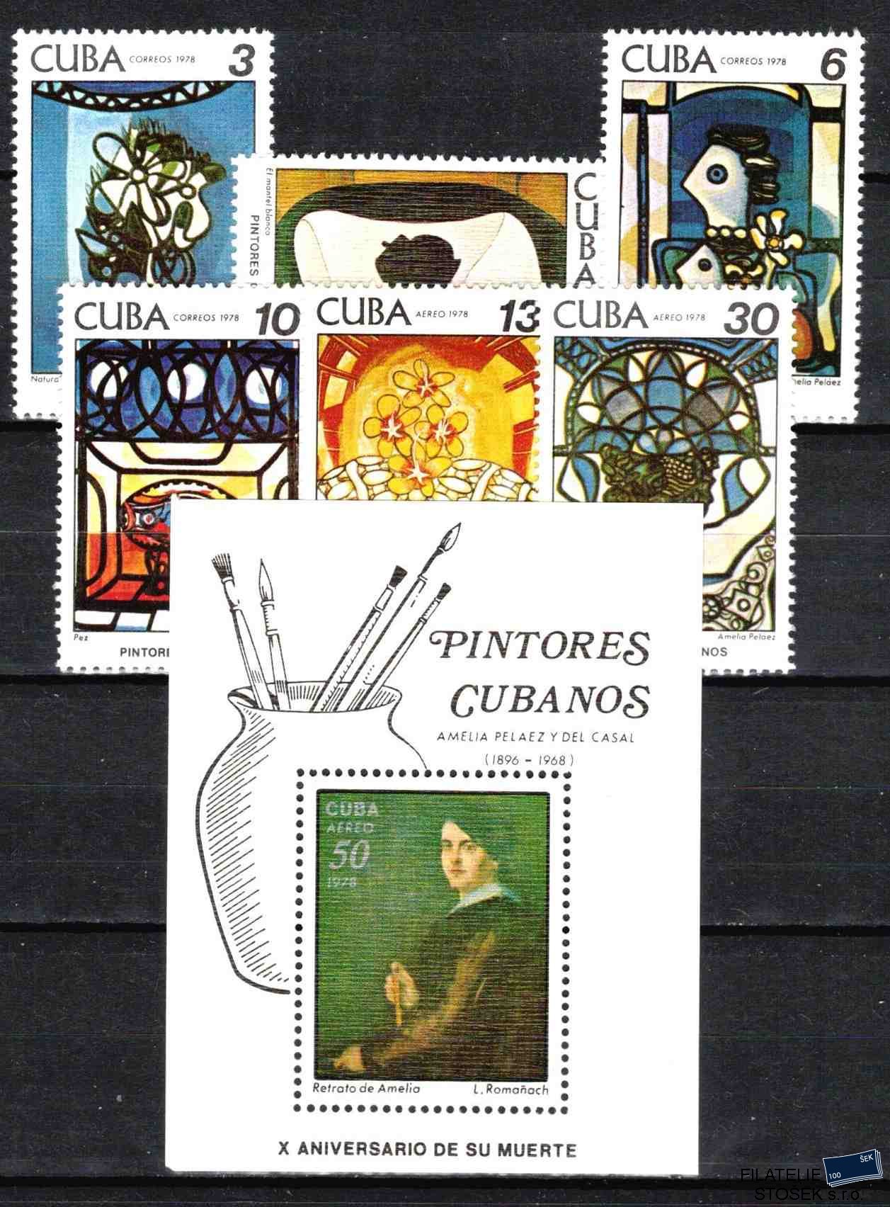 Kuba známky Mi 2337-42+Bl.56 Umění