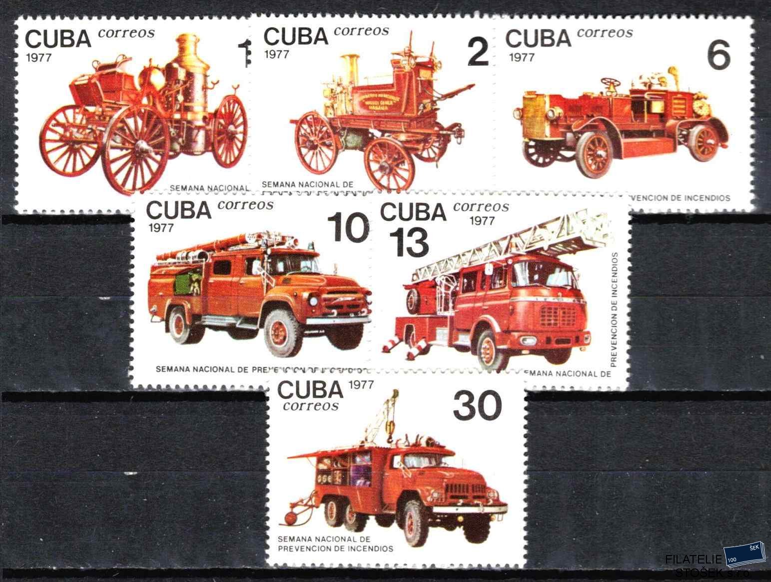 Kuba známky Mi 2224-9 Požární technika
