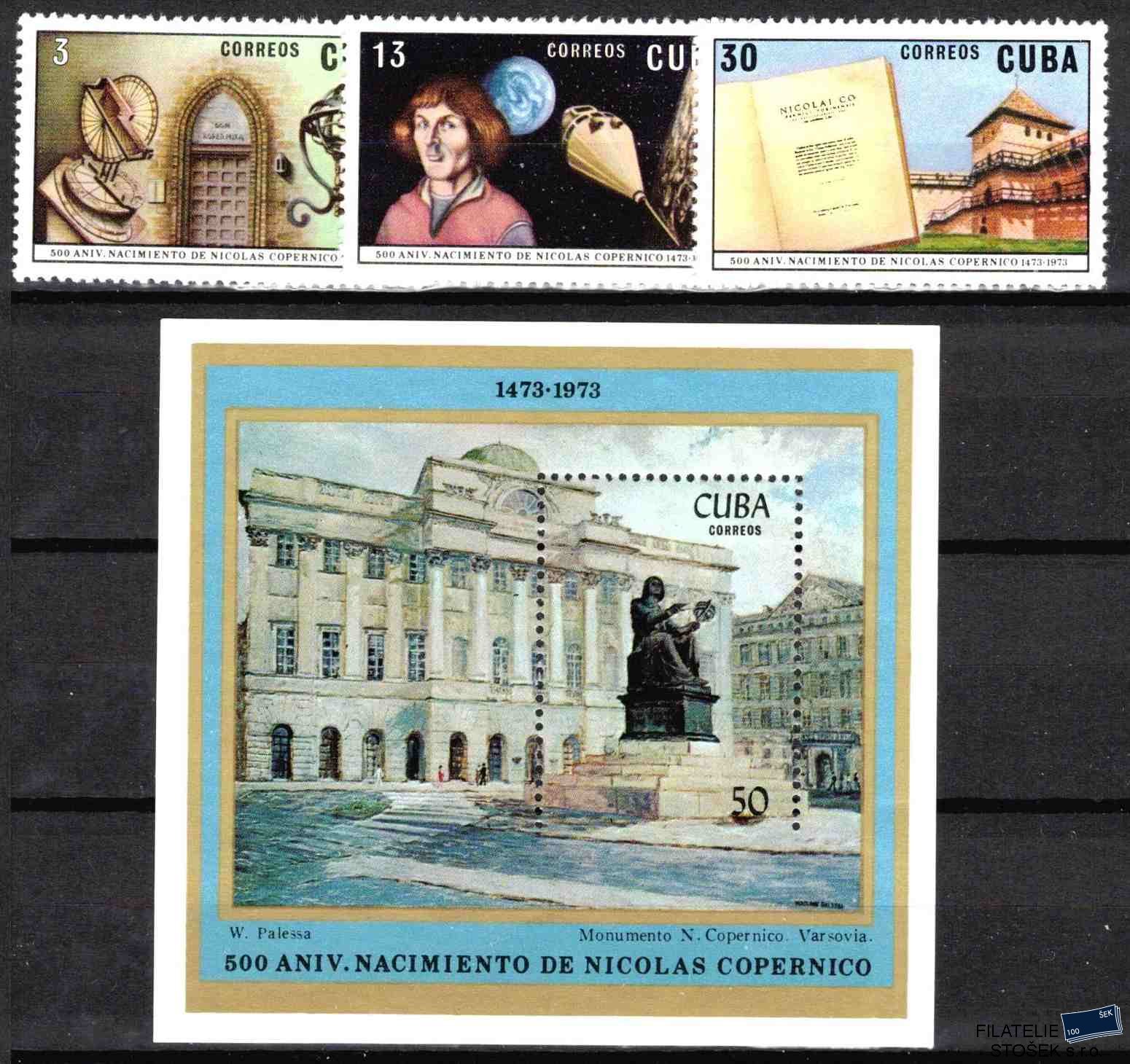 Kuba známky Mi 1874-6+Bl.41