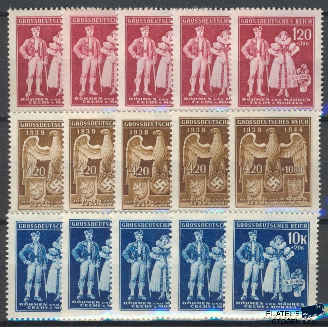 Protektorát známky 113-5 5x série