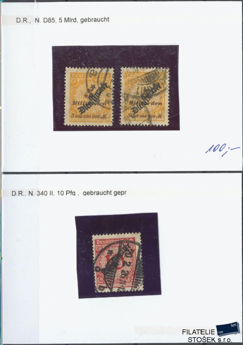 Deutsches Reich známky - Sestava