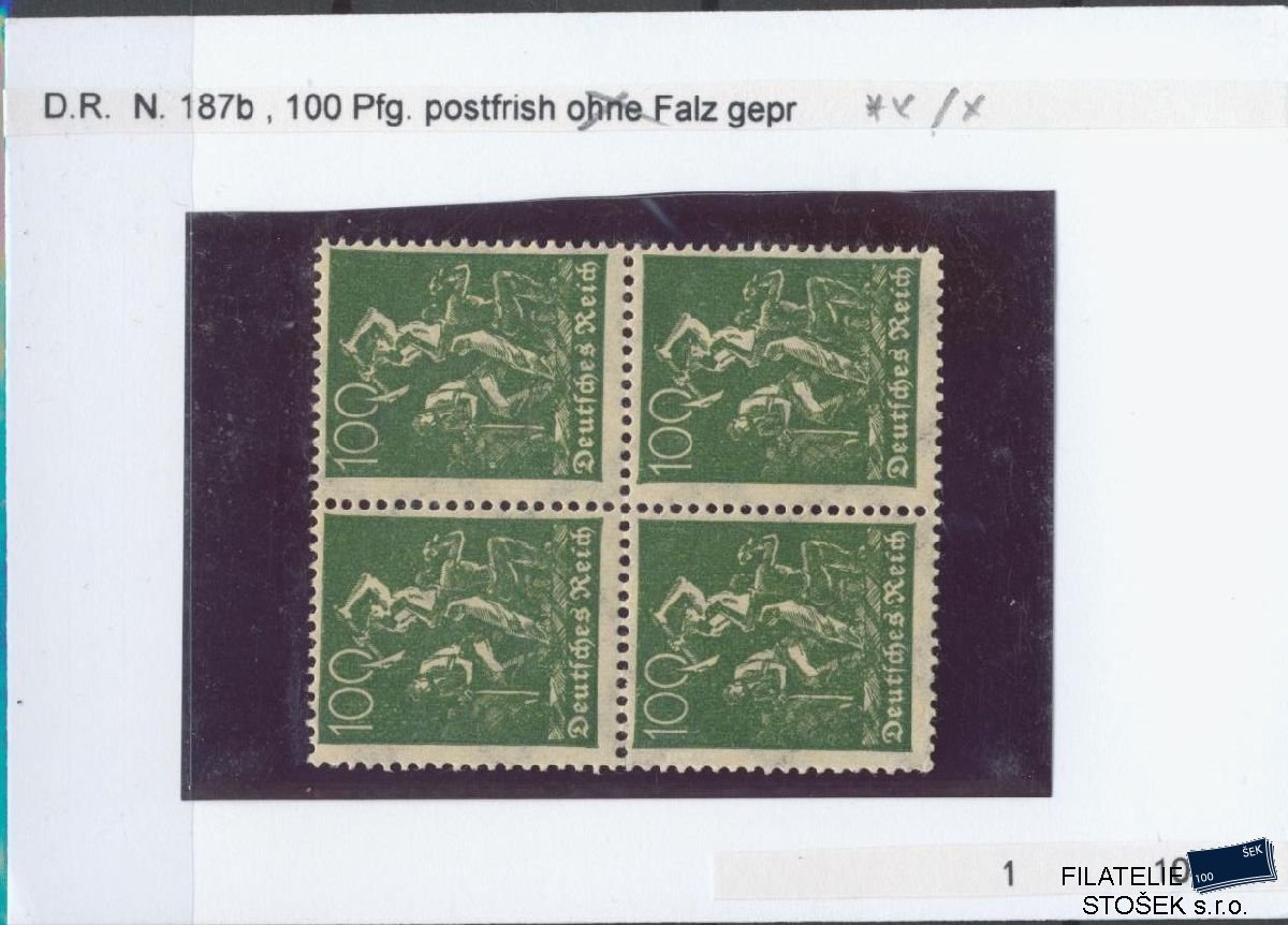 Deutsches Reich známky Mi 187b 4 Blok