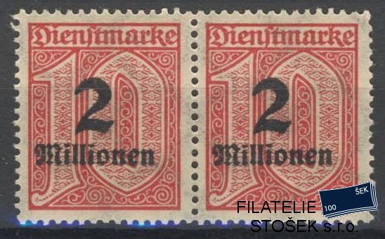 Deutsches Reich známky Mi D 97Y 2 Páska