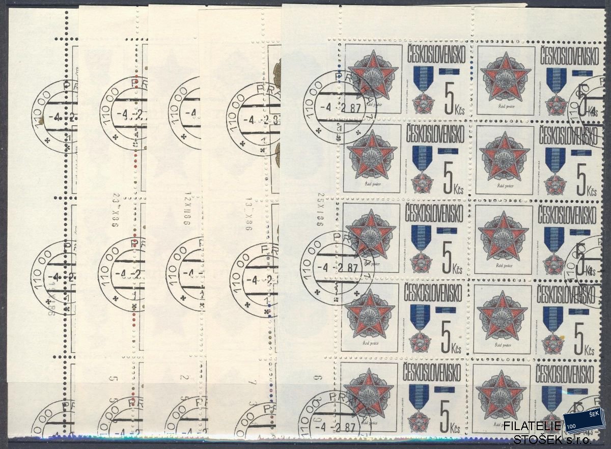 ČSSR známky 2780-84 10 Blok