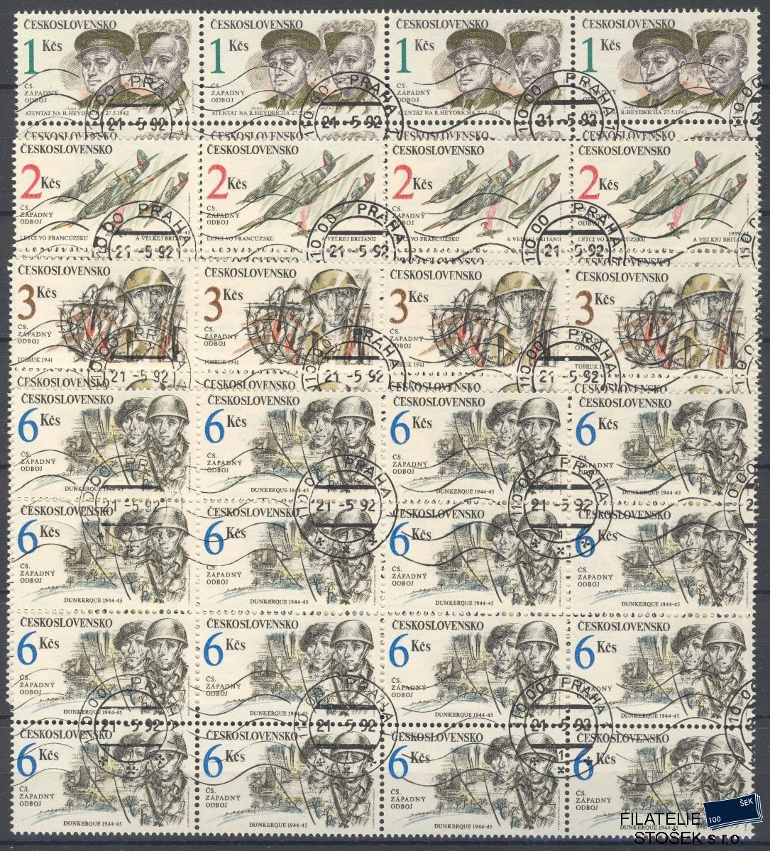 ČSSR známky 3008-10 16 Blok