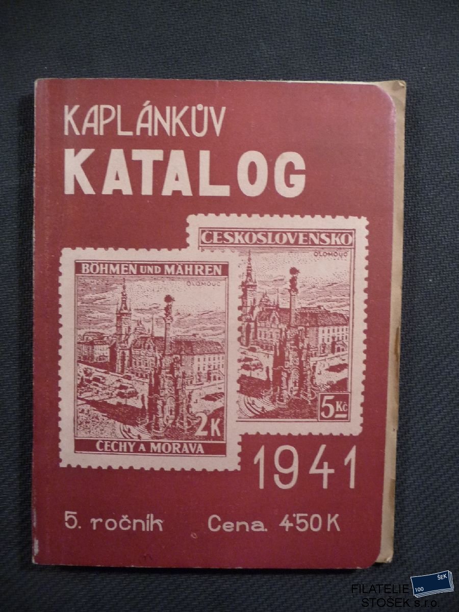 Československo katalog známek - Kaplánek 1941