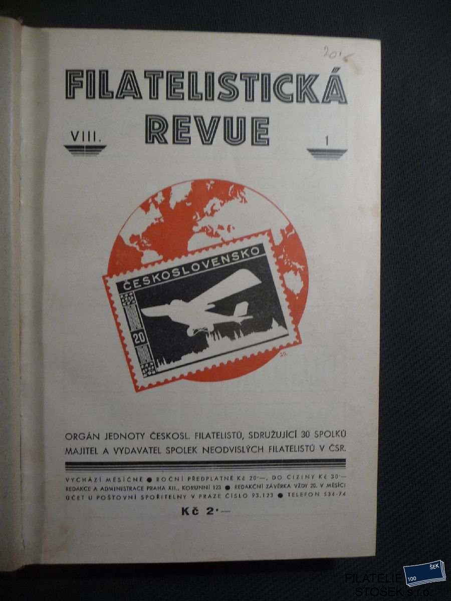Časopisy Filatelistická Revue 1937