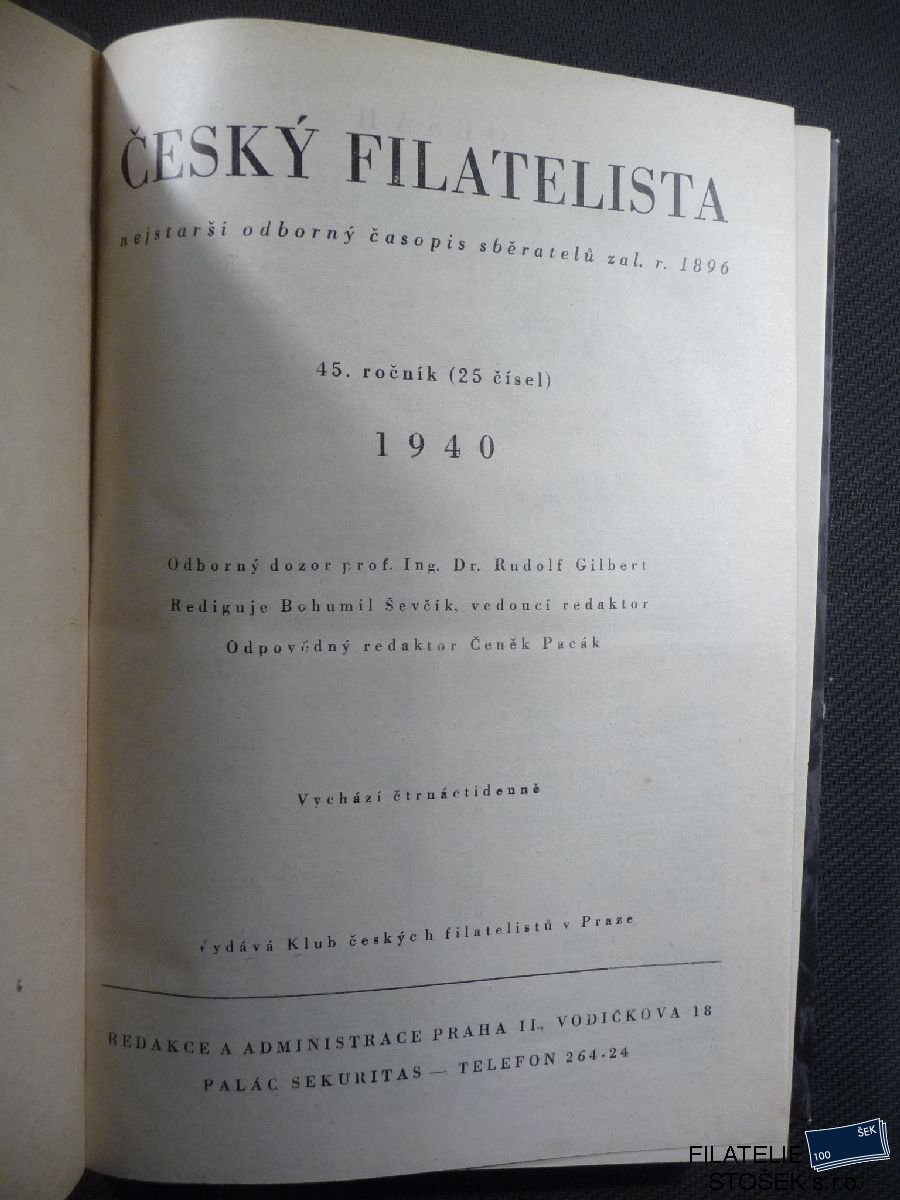 Časopisy Český Filatelista 1940