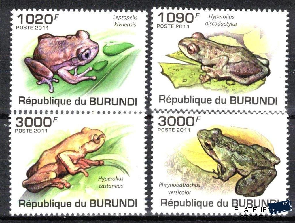 Burundi známky Fauna-žáby