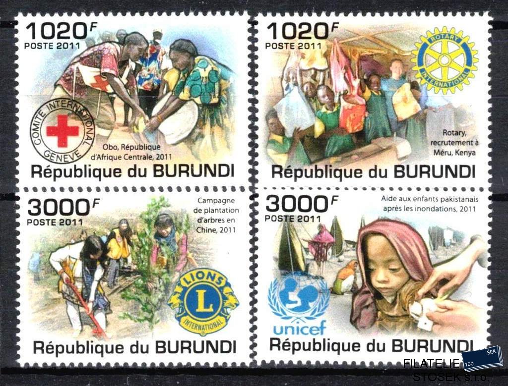 Burundi známky Červený kříž