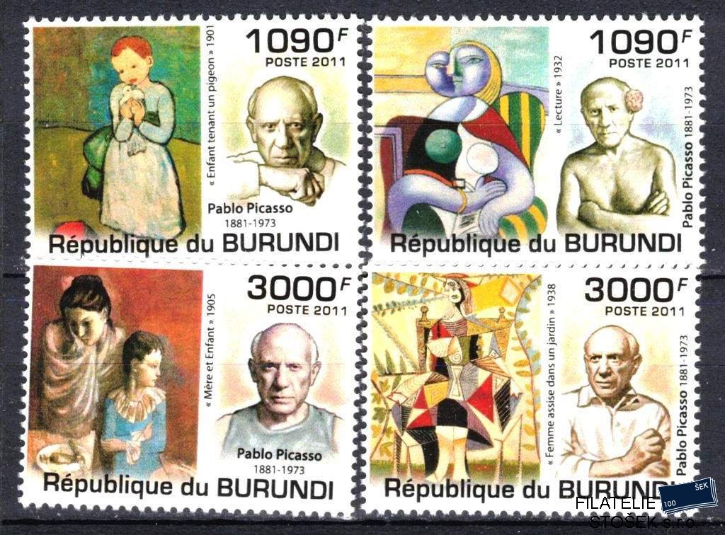 Burundi známky Pablo Picasso