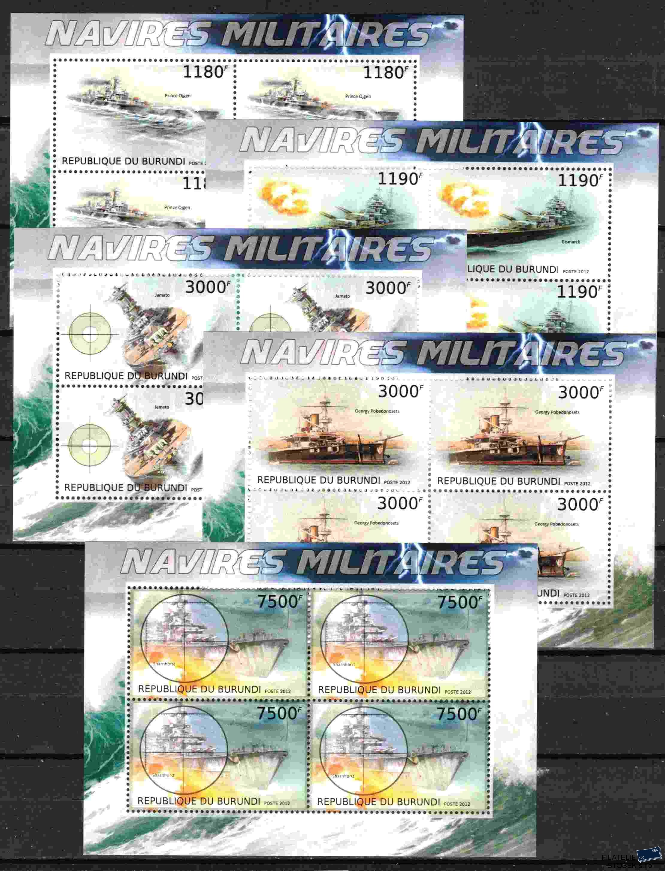 Burundi známky Mi 2873-7 Klb