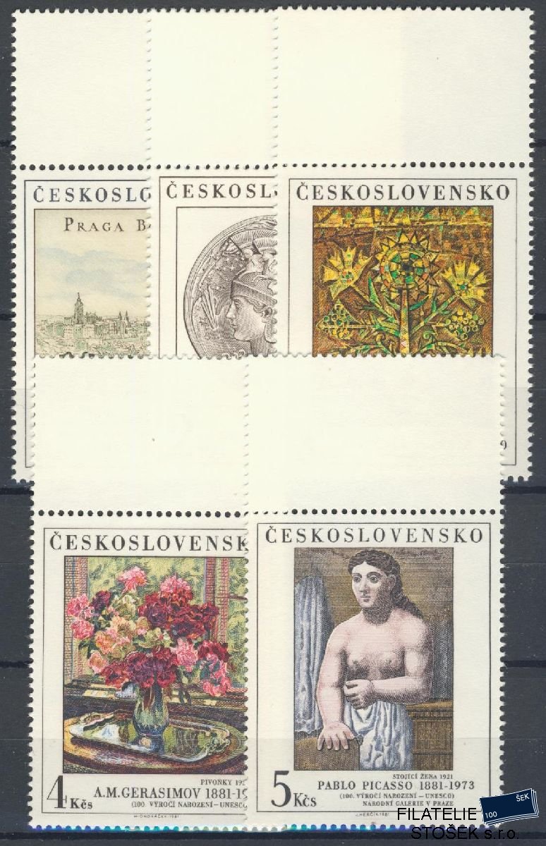 ČSSR známky 2513-17 kupón
