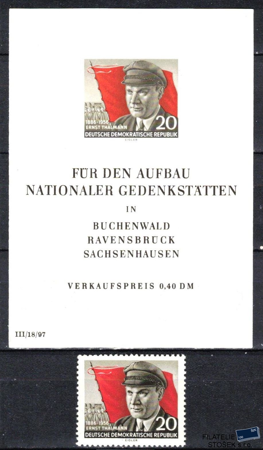 NDR známky Mi 520+Bl.14