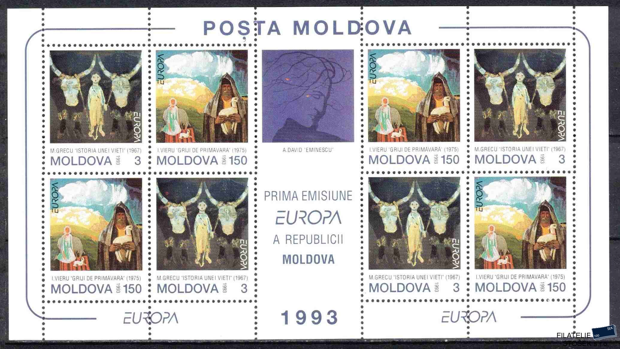 Moldavsko známky Mi 94-5 Klb.