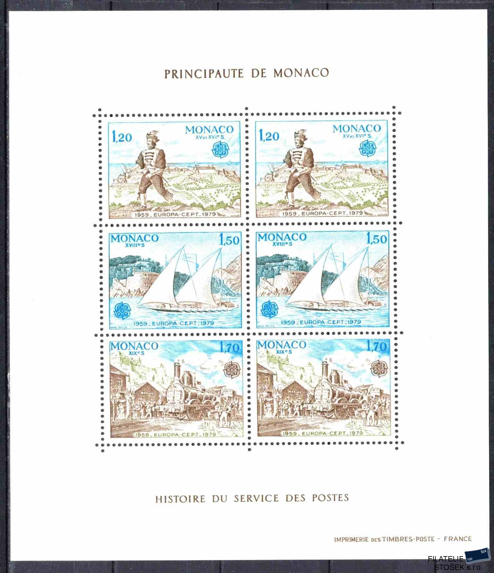 Monako známky Mi 1375-7 - Bl.15