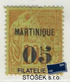 Martinique známky Yv 4 KVP Svítí