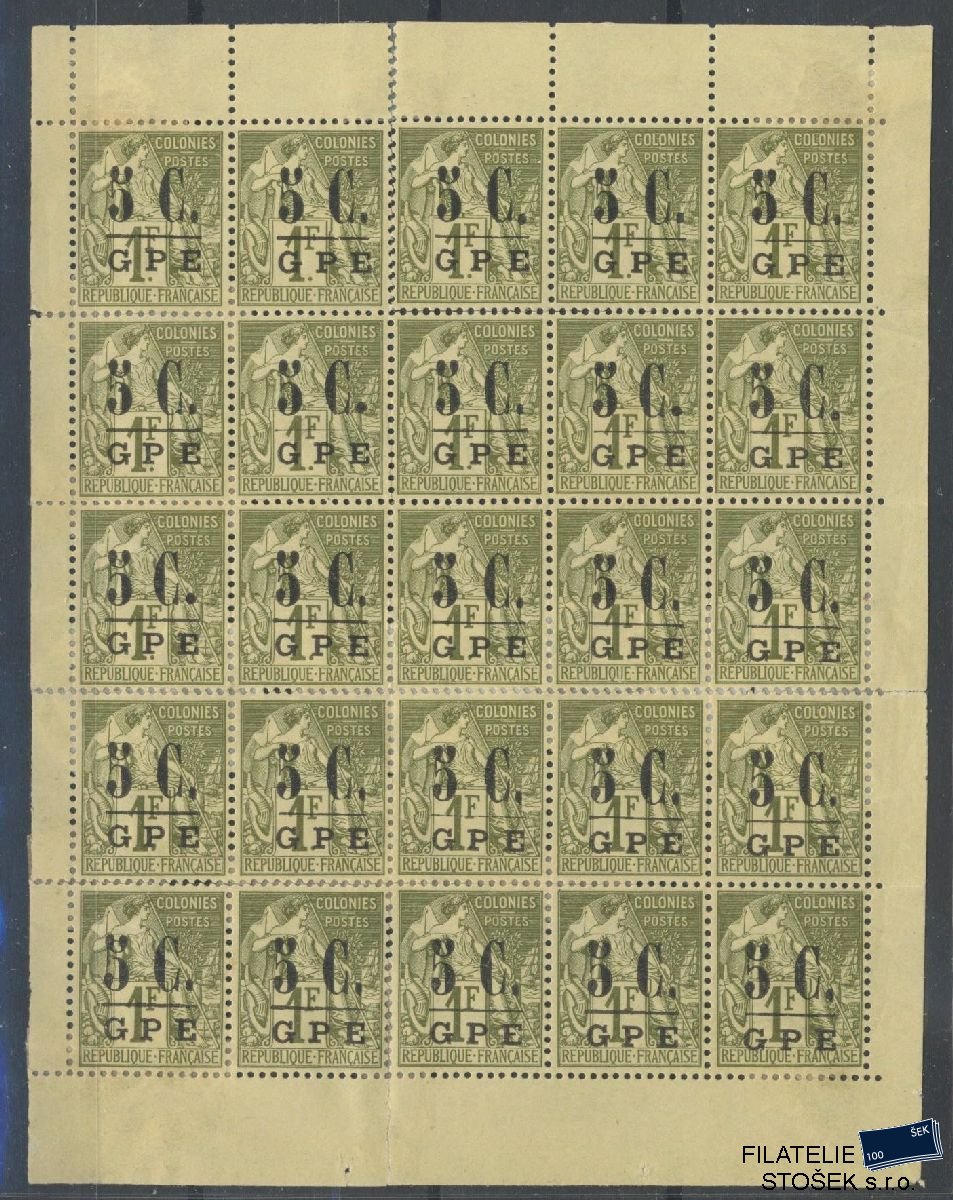 Guadeloupe známky Yv 11 25 Blok