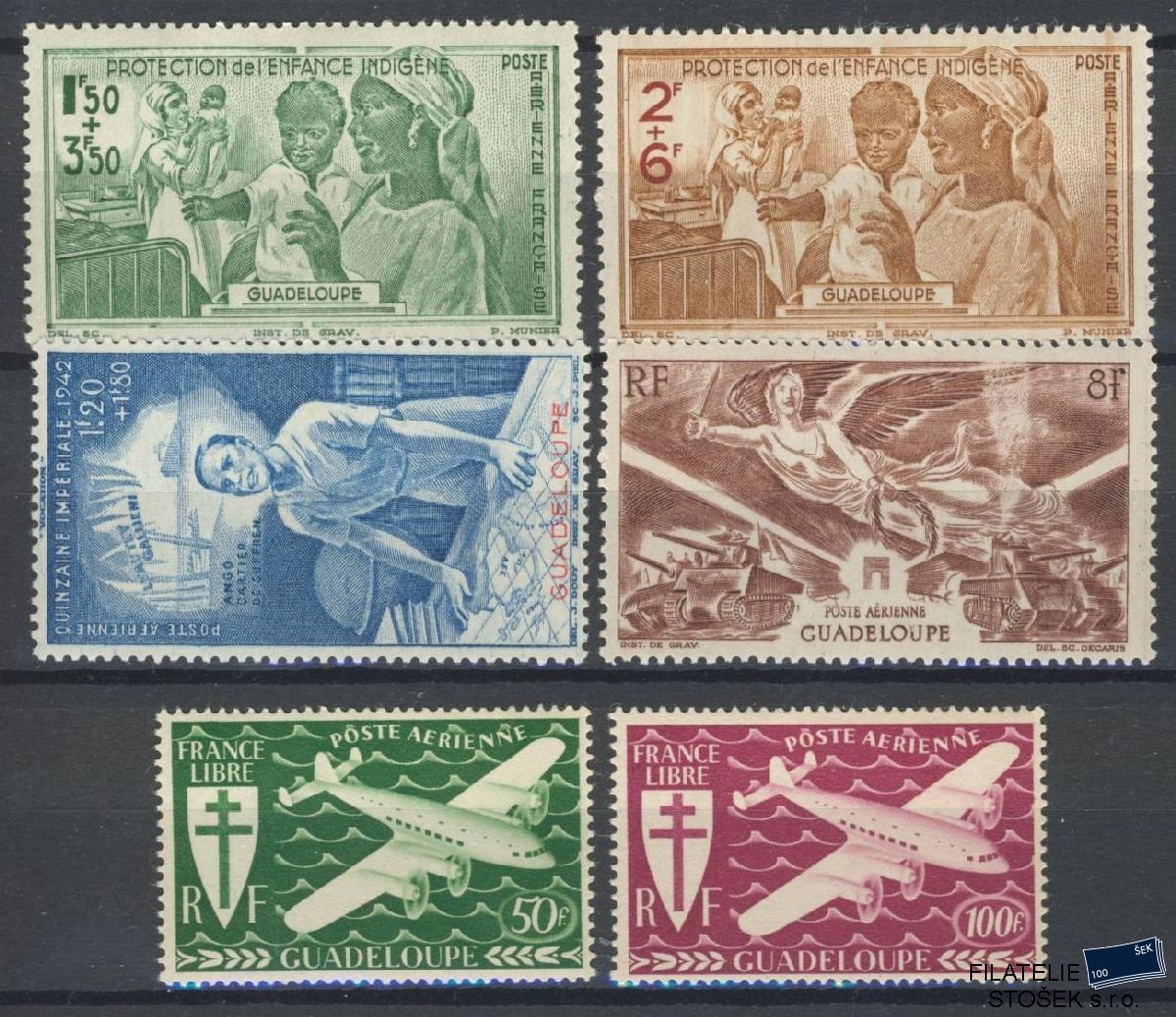 Guadeloupe známky Yv PA 1-6