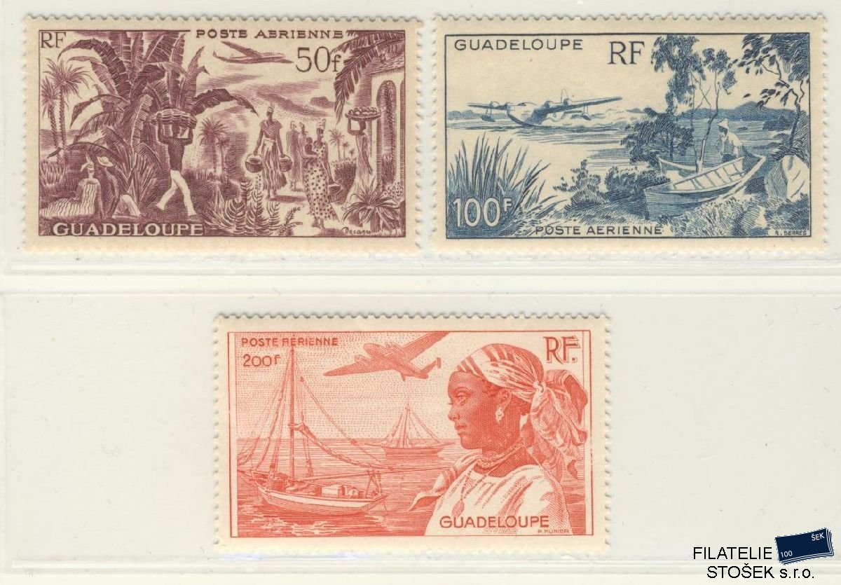 Guadeloupe známky Yv PA 13-16 Zvrásněný papír