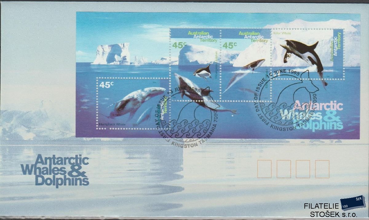 Australská Antarktida známky FDC Mi Blok 1